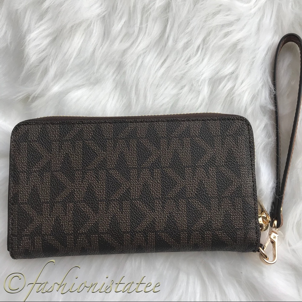 NWT Michael Kors Brown Large phone case wallet - Picture 3 of 8